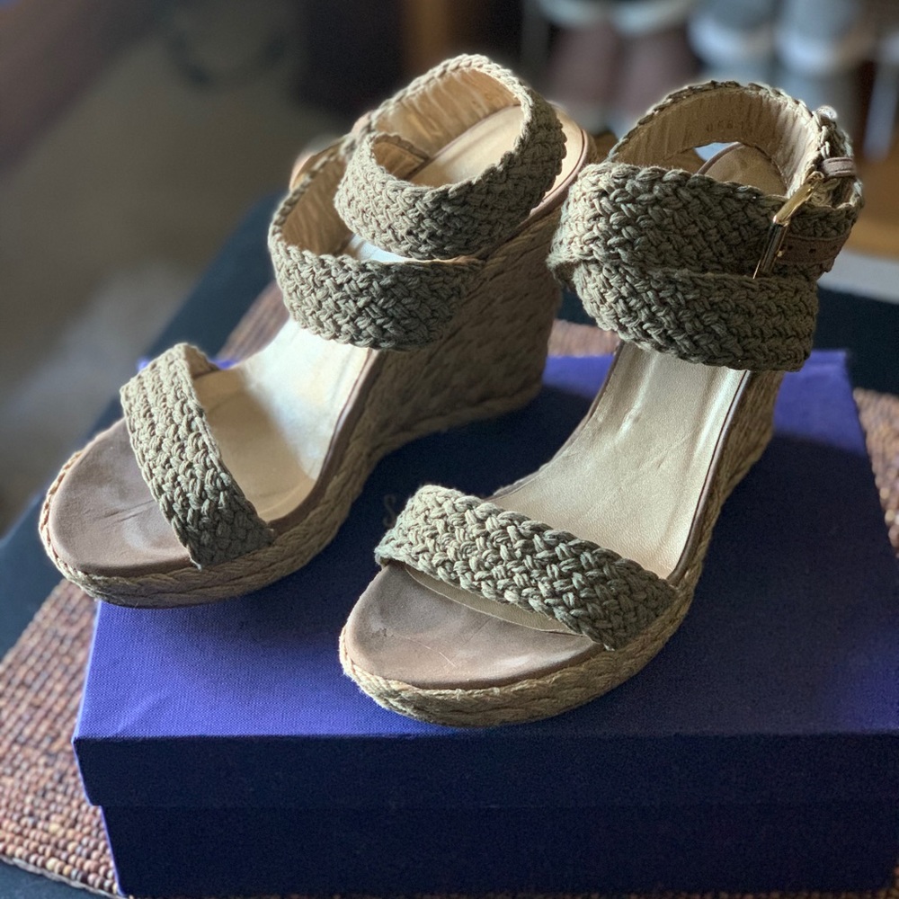 Stuart Weitzman Alex crochet sandal size 8.5